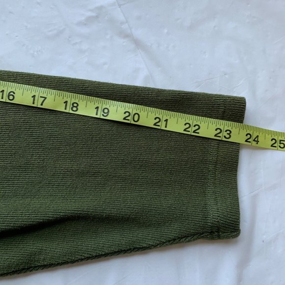 Eddie Bauer Sweater Mens Small Green 1/4 Zip Mock Pullover Long Sleeve Outdoor - Picture 12 of 12